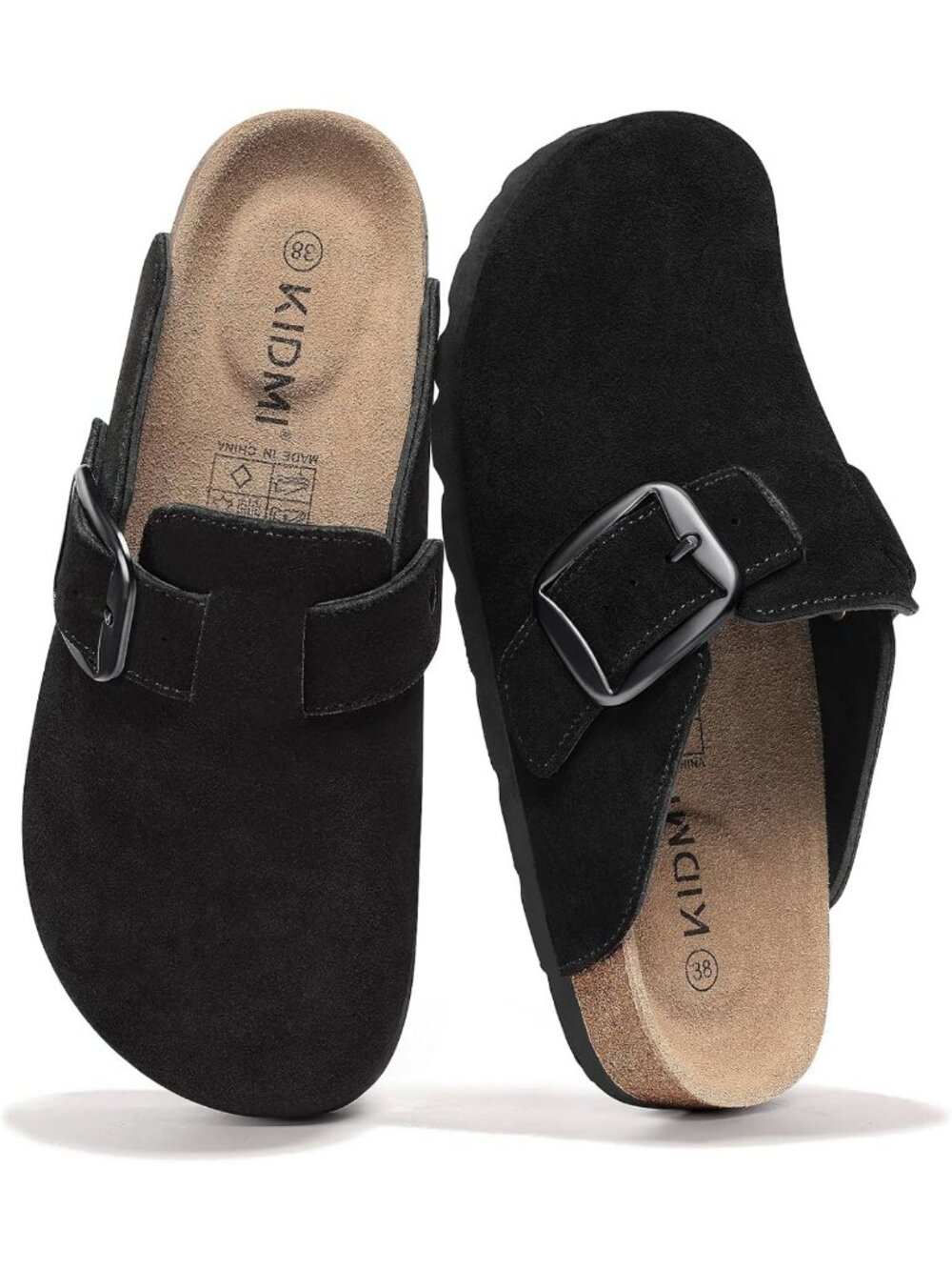 Cozy Suede Clogs with Big Buckle & Memory Foam - Unisex Potato Shoes